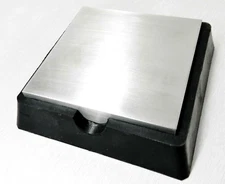 4" Steel & Rubber Block Double Sided Combination Metal Working Anvil Bench Tools