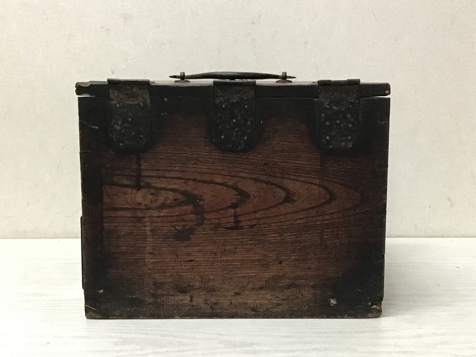 Cajonera Y2407 TANSU Zelkova kake suzuri japonesa antigua Japón Foto 4 de 4