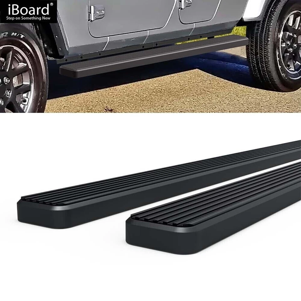 Tabla de correr APS escalón lateral 5 pulgadas acero negro ajuste Jeep Gladiator doble cabina 20-24 Foto 3 de 4