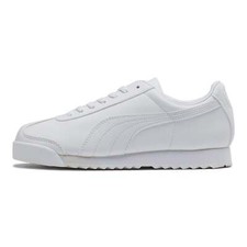 354259-14 Youth PUMA ROMA BASIC JR 'WHITE LIGHT GREY'
