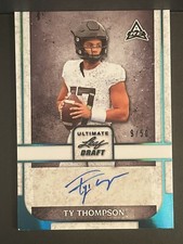 2022 Leaf Ultimate Draft Ty Thompson BA-TT2 Autograph/50 RC AU Tulane