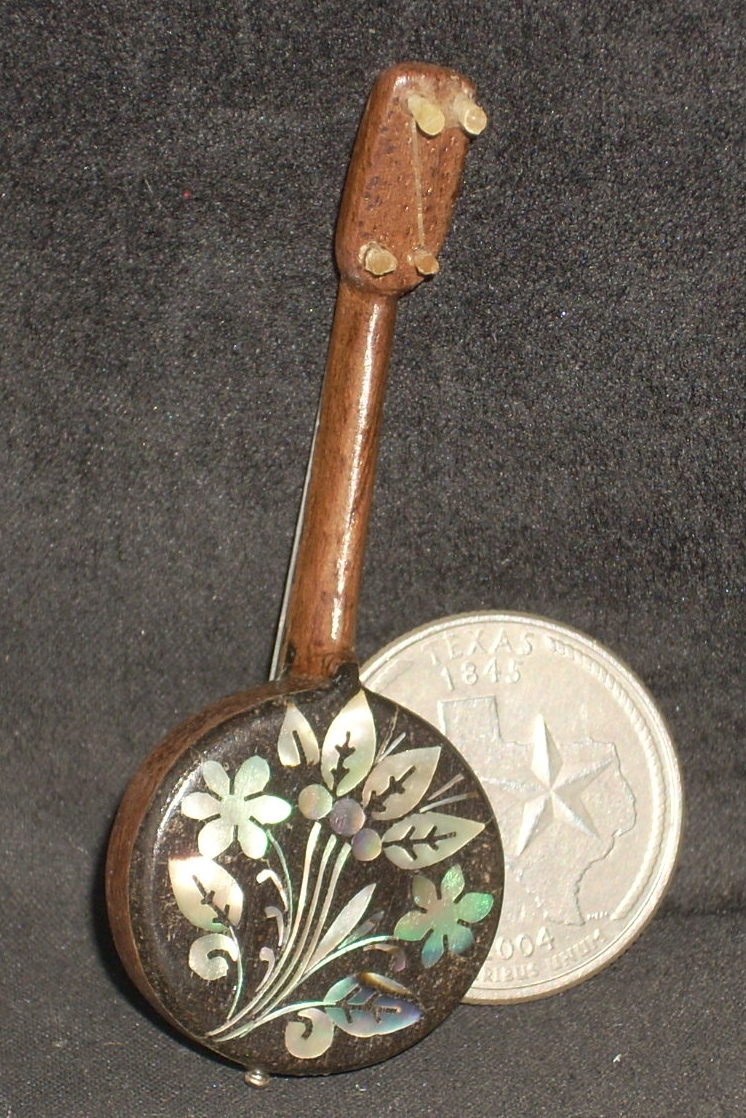 Banjo Mother of Pearl Inlay #7154 WI-1704 Dollhouse