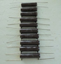 10 NOS OHMITE BROWN DEVIL 4 OHM 20 WATT WIREWOUND CERAMIC BODY POWER RESISTORS