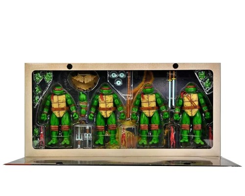NECA TMNT LEONARDO RAPHAEL MICHELANGELO DONATELLO 4-PACK MIRAGE COMICS FIGURE - Picture 3 of 7