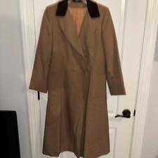 Woman Tan Long Coat.