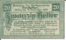 AUSTRIA (STADT AMSTETTEN) 20 HELLER 31/12/1920