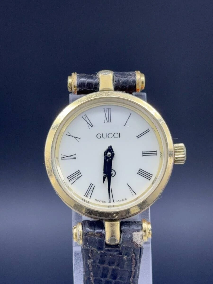 Montre femme Gucci 2000L or romain quartz du JAPON occasion fonctionne