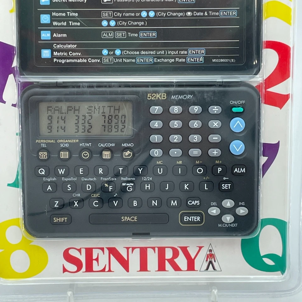 SENTRY Infobank Electronic Notebook Directory Clock Calendar 10 Digit Calculator - Image 3 of 4