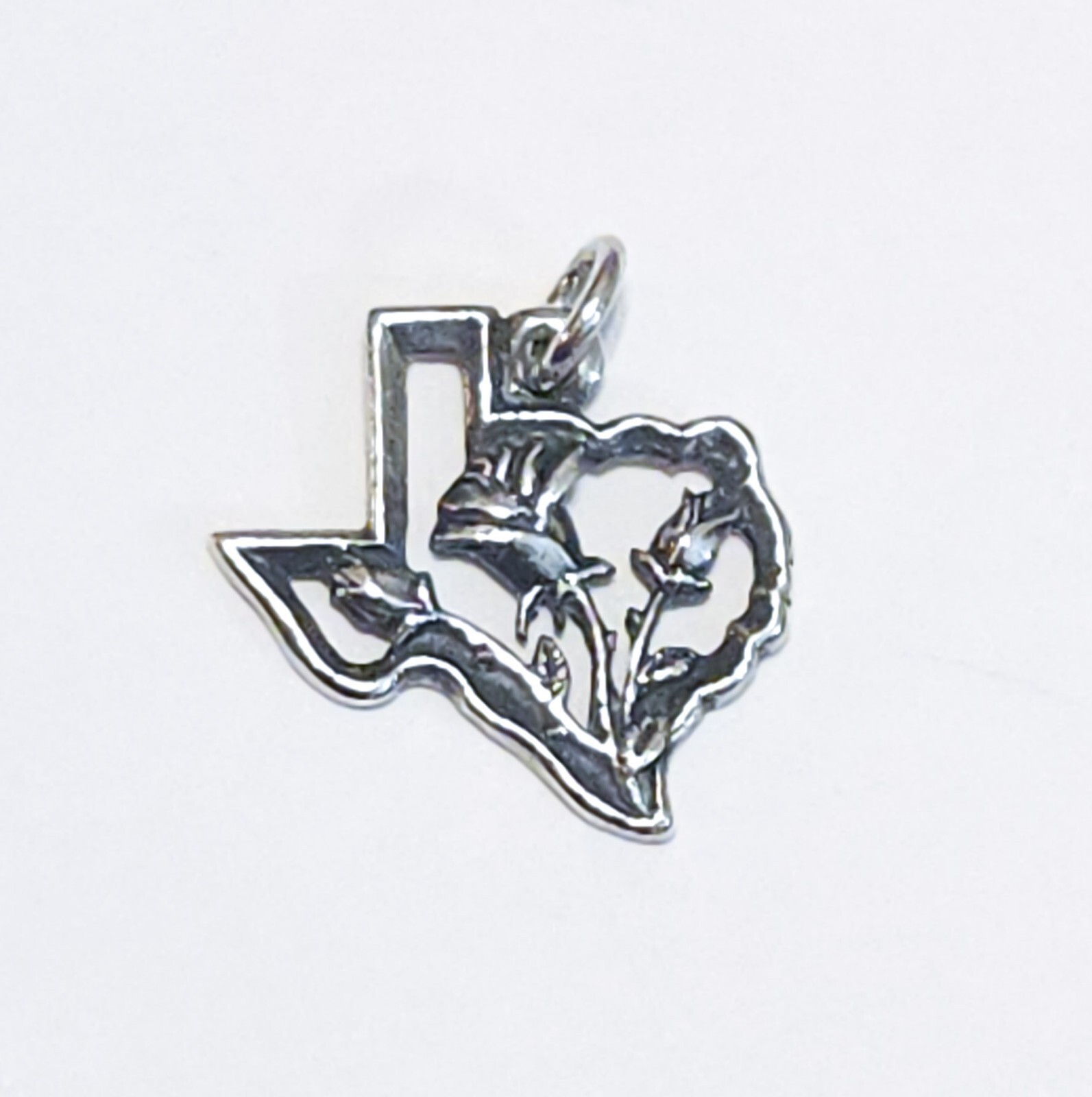 James Avery Sterling Silver Yellow Rose Of Texas Charm Retired Uncut Loop