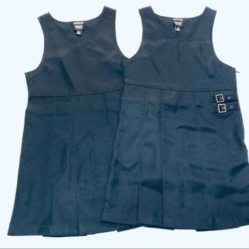 French Toast Blue Uniform Jumper Dress - Girls 8 - Picture 5 of 5