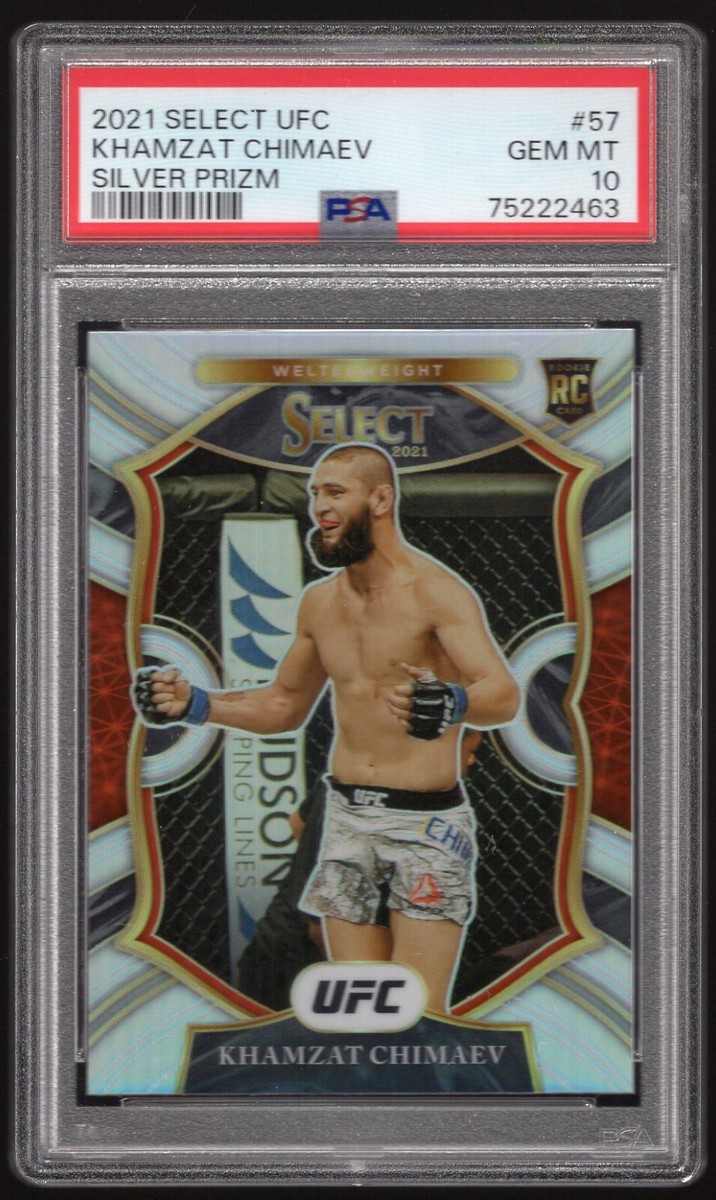 KHAMZAT CHIMAEV 2021 PANINI SELECT UFC #57 SILVER ROOKIE PSA 10