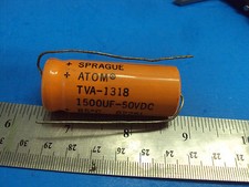 7E 1-PCS TVA-1318 Capacitor Sprague Atom 1500uf 50v Tube Amp Made in USA