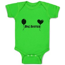 Baby Bodysuit Big Sister Heart Balloons Funny Cotton Boy Girl Baby Clothes