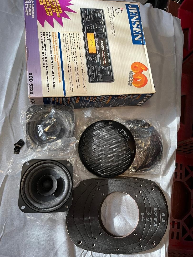Vintage Jensen Car Stereo 60w XCC 5220 Bonus SPEAKERS eBay