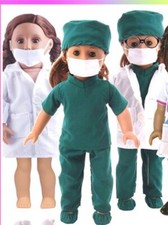18" Doll clothes Doctor Nurse Scrubs Uniform Crocstyle Our Generation boy girl