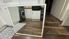 Ikea Stave Square White Framed Mirror Size 70 x 70cms