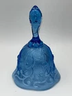 Vintage Fenton Lily of the Valley Bell   Opalescent Blue Missing Clapper