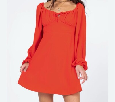open lace back dress Lillipilly Lace Mini Dress Orange main image 1