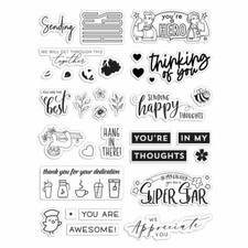 The Stamping Village/ Hero Arts "THINKING OF YOU" Photopolymer Clear Stamps 2020