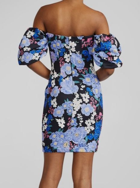 zac posen off the shoulder dress Zac Posen Off-Shoulder Floral-Jacquard Sweetheart Gown