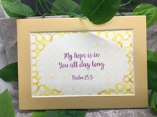 New Handmade 5x7 Matted 4x6 Religious Scripture Inspirational Free Ship 443