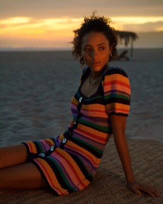 farm rio striped crochet dress Farm Rio