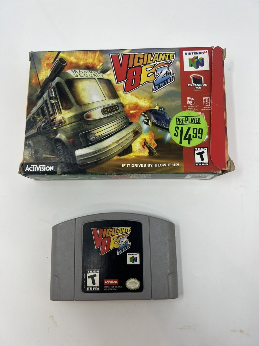 Vigilante 8: 2nd Offense for Nintendo 64 N64 With Box Rare
