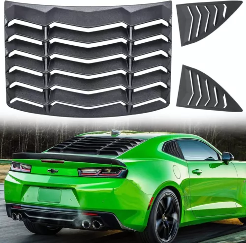 Rear & Side Window louvers for Chevrolet Camaro 2010-2015 in GT Lambo Style
