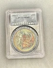 1882-S Morgan Silver Dollar PCGS MS65-double Side Toner - Rainbow -Free Shipping
