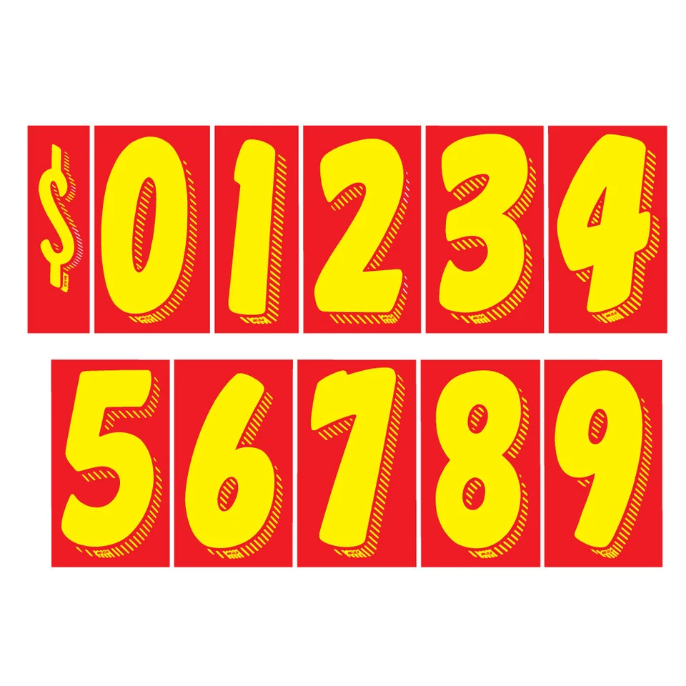 Car Dealer Windshield Stickers 13 Dozen Pricing Numbers 7.5 Inch Dealership Tags - Image 4 of 4