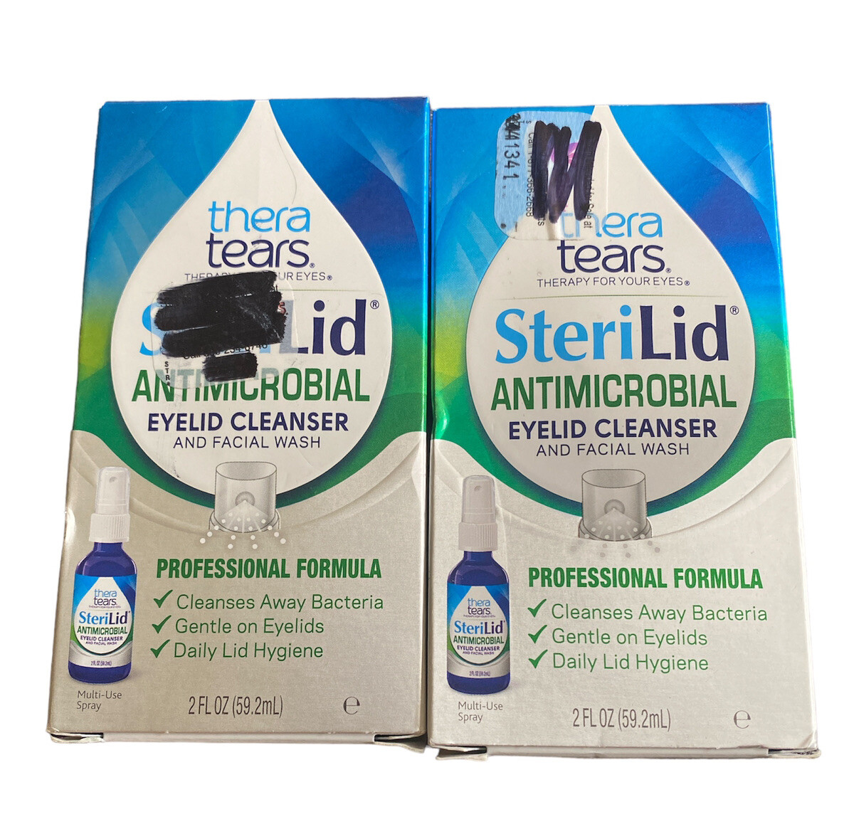 2x Thera Tears SteriLid Antimicrobial Eyelid Cleanser & Facial Wash Ex