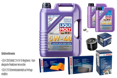 BOSCH Inspektionspaket 7 L Liqui Moly Leichtlauf High Tech 5W-40 für Hyundai XG