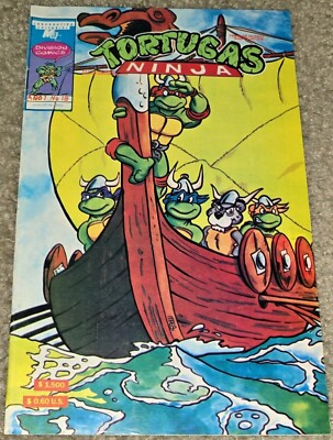 1 Rare VHTF TMNT Tortugas Ninja 18 MX Vintage Sail Boat 1991 Foreign Variant
