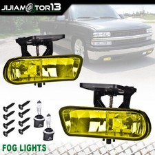 Yellow Bumper Fog Lights Driving Lamps Fit For 99-02 Gmc Sierra 00-06 Yukon