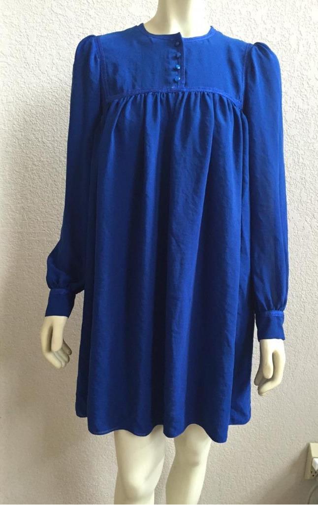 Mini abito blu Yves Saint Laurent Edition 24 YSL 38 nuovo con etichette