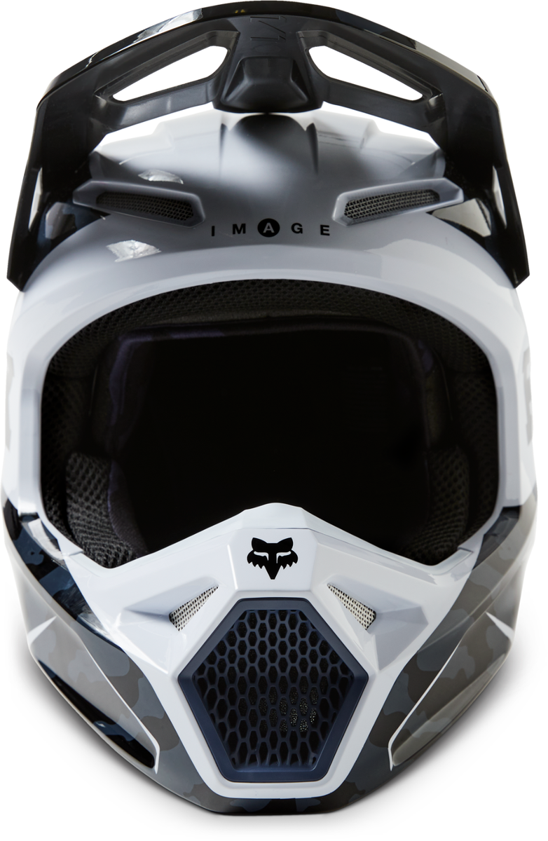 Fox Racing V1 Nuklr Helmet | Black | Small | 29663-001-S | DOT