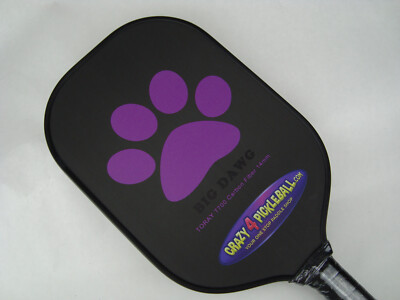 Crazy4Pickleball Big Dawg Carbon Fiber Pickleball Paddle 14 mm Players Big Dog