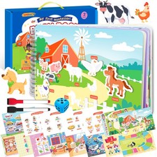 Preassembled Montessori Busy Book for Toddlers Ages 3-5  Preschool Learning ...