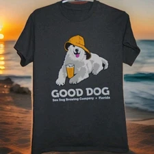 SEA DOG BREWING COMPANY FLORIDA GOOD DOG BAD DOG FUNNY MENS TSHIRT