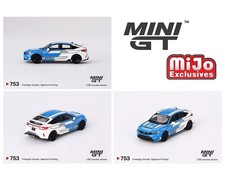 Mini GT 1:64 Honda Civic Type R #3 2023 Pace Car Blue Diecast Mode Car MGT00753