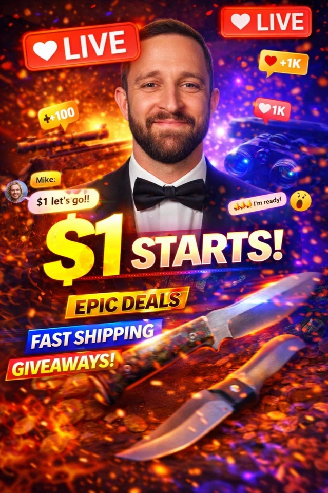 $1 Starts | Premium Knives, EDC, Outdoor, and Survival Gear!
