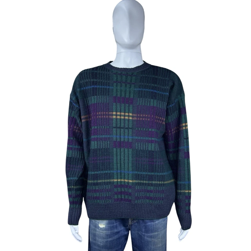 VTG Pendleton 100% Virgin Wool Crew Neck Sweater Geometric Heritage USA Mens L - Image 3 of 4