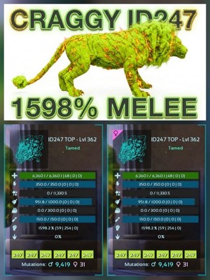 Pyromane Top Stats BABY PAIR  Ark Survival Ascended Official PVE PC/XBOX/PS5