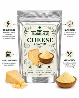 Natural Cheese Powder Rich Creamy Flavor for Popcorn Pasta Fries 100% Pure