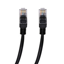 Ethernet Network Cable - 5 Foot Black - LAN Cat5e Patch Cord - 5 Ft - NEW