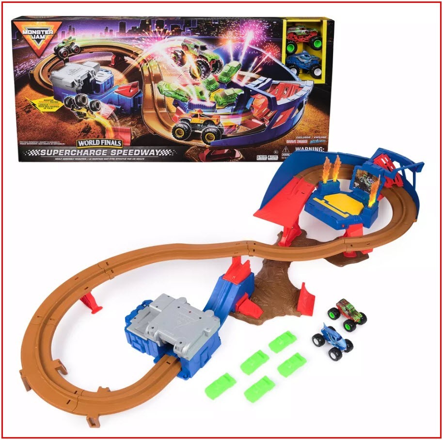 Monster Jam World Finals SUPERCHARGE SPEEDWAY Playset 2 EXCLUSIVE
