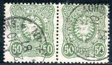 DR 1880 44cIII gestempelt ABART, FARBE TADELLOS gepr&uuml;ft WIEGAND BPP(D6119