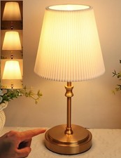 2 x Touch Table Lamps 12cm Dimmer Bedside Lights Living Room Reading Small Lamp