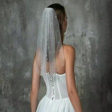 1 PC Bachelorette Party Bride to Be Pearl Veil Bridal Shower Gift for Women