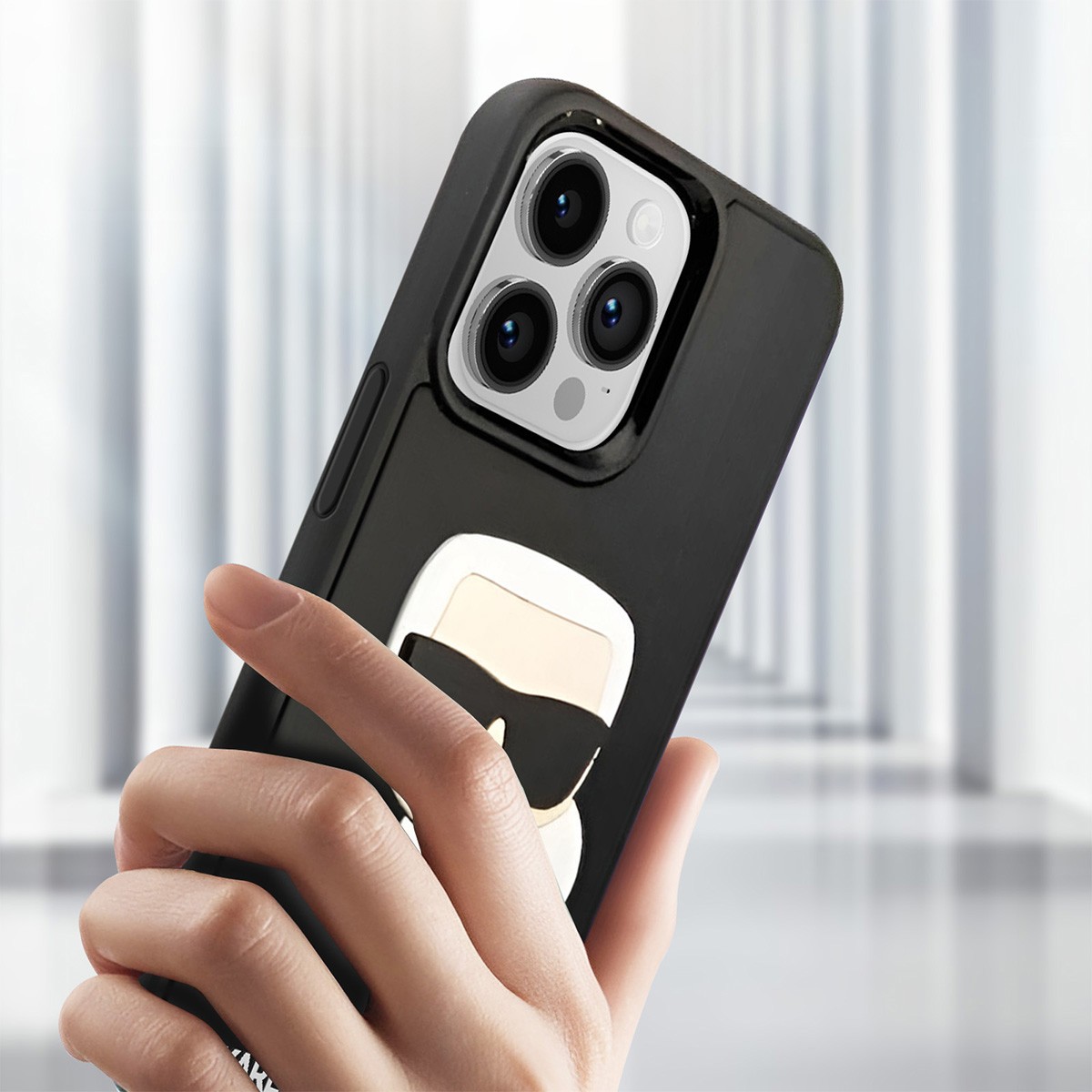 Accessoire Karl Lagerfeld pour iPhone 14 Pro coque de protection motif 3D